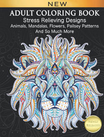 New Adult Coloring Book Stress Relieving Designs